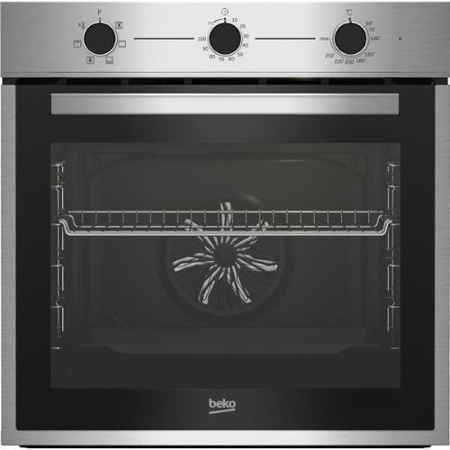 Beko Beyond b100 BBIE14100X - Forno - da incasso - nicchia - larghezza: 55 cm - prof. 56 cm - altezza: 59 cm - con sistema autopulente - Classe A - inox